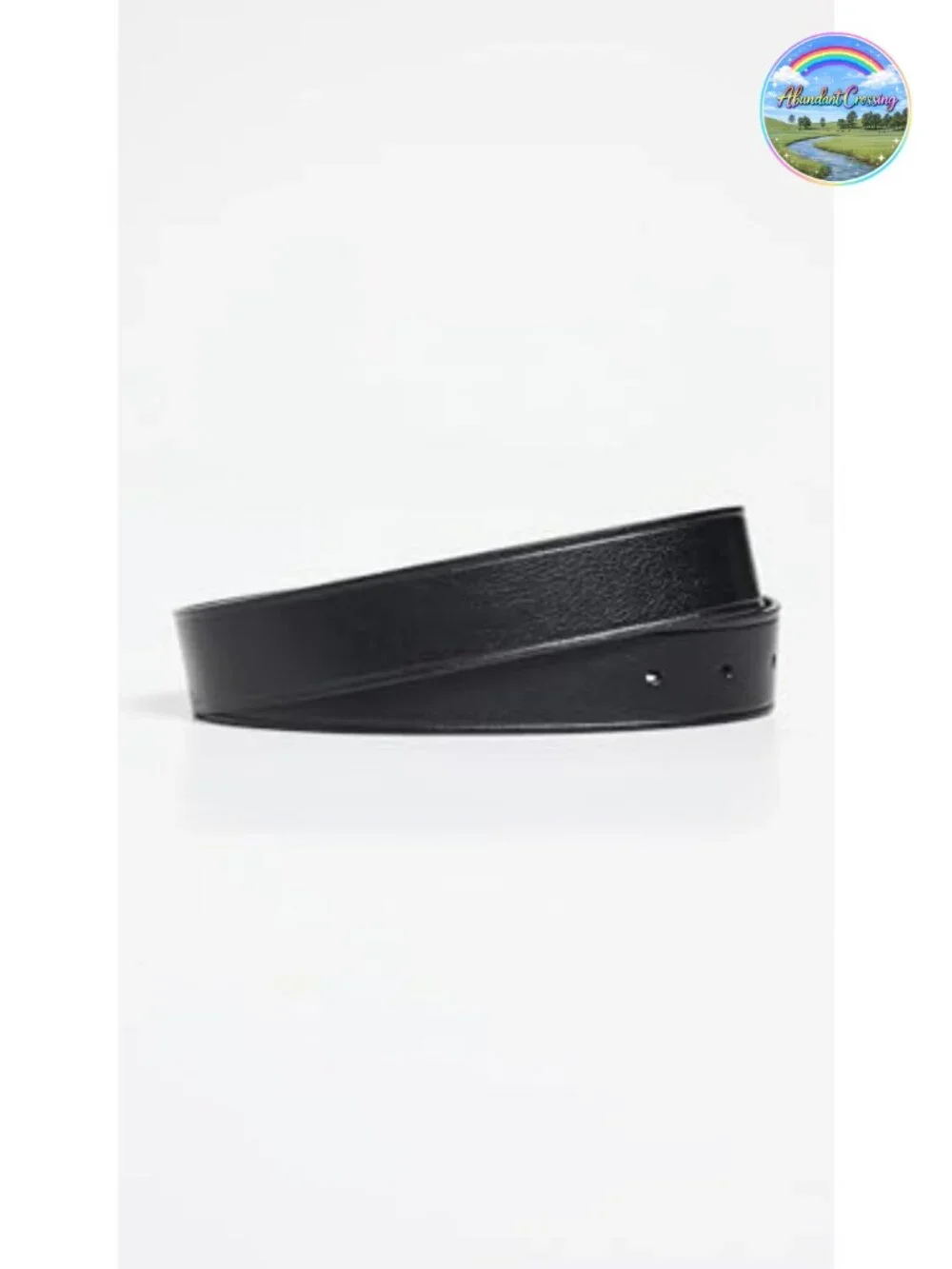 Genuine Leather Belt with Silver-Tone Buckle - Medium